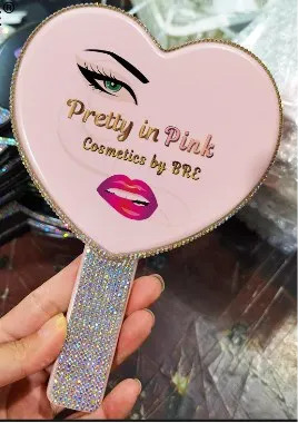 Heart Rhinestone Mirror